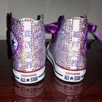 Adult Rhinestone Converse Shoes, Crystal Shoes, Wedding Shoes, Birthday Shoes - Thumbnail 4