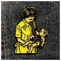 MOM EATING CHILD ENAMEL PIN MONIKERS HALLOWEEN