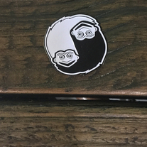 TROLL DOLL YING YANG  ENAMEL PIN 