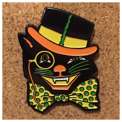 TOPHAT CAT  ENAMEL PIN HALLOWEEN