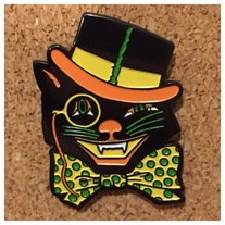 TOPHAT CAT  ENAMEL PIN HALLOWEEN