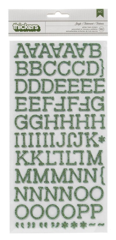 Thickers Foam Jingle Moss Letter Stickers 6x11"