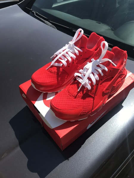 Custom Fire Red Huaraches (shoes included)