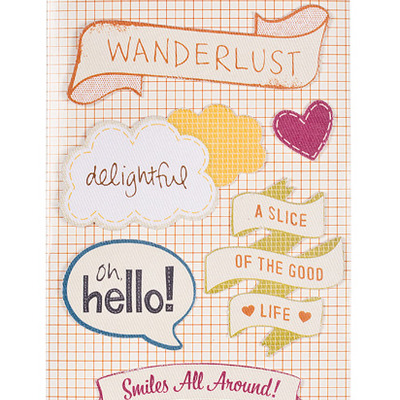 Amy tangerine fabric stickers dreaming 4x7"