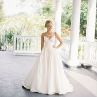 Simple A line Spaghetti Straps Wedding Dress,Informal Lace Wedding Dress - Thumbnail 4