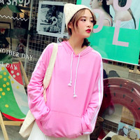 Pink Side Stripe Hoodie Sweatshirt - Thumbnail 3