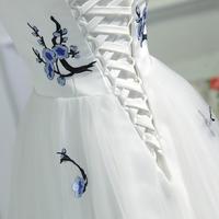 A Line Sleeveless Embroidery Homecoming Dresses Tulle Party Dresses Short Prom Dresses Cheap Cocktail Dresses Graduation Dresses - Thumbnail 2