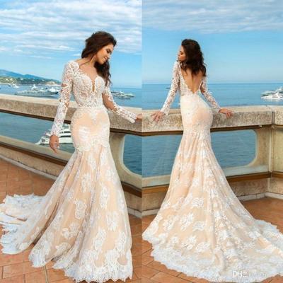 Mermaid wedding dress,custom lace wedding dresses prom dresses