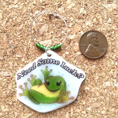 Lucky frog wine charm (last chance)