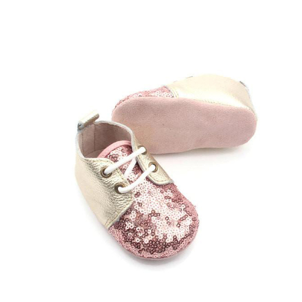 ON SALE Baby Soft Sequins Oxford Shoes.