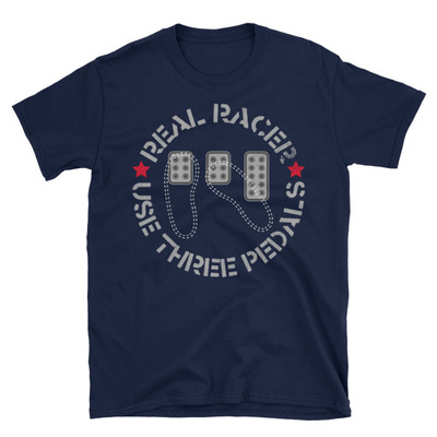 Real racer use three pedals unisex t-shirt