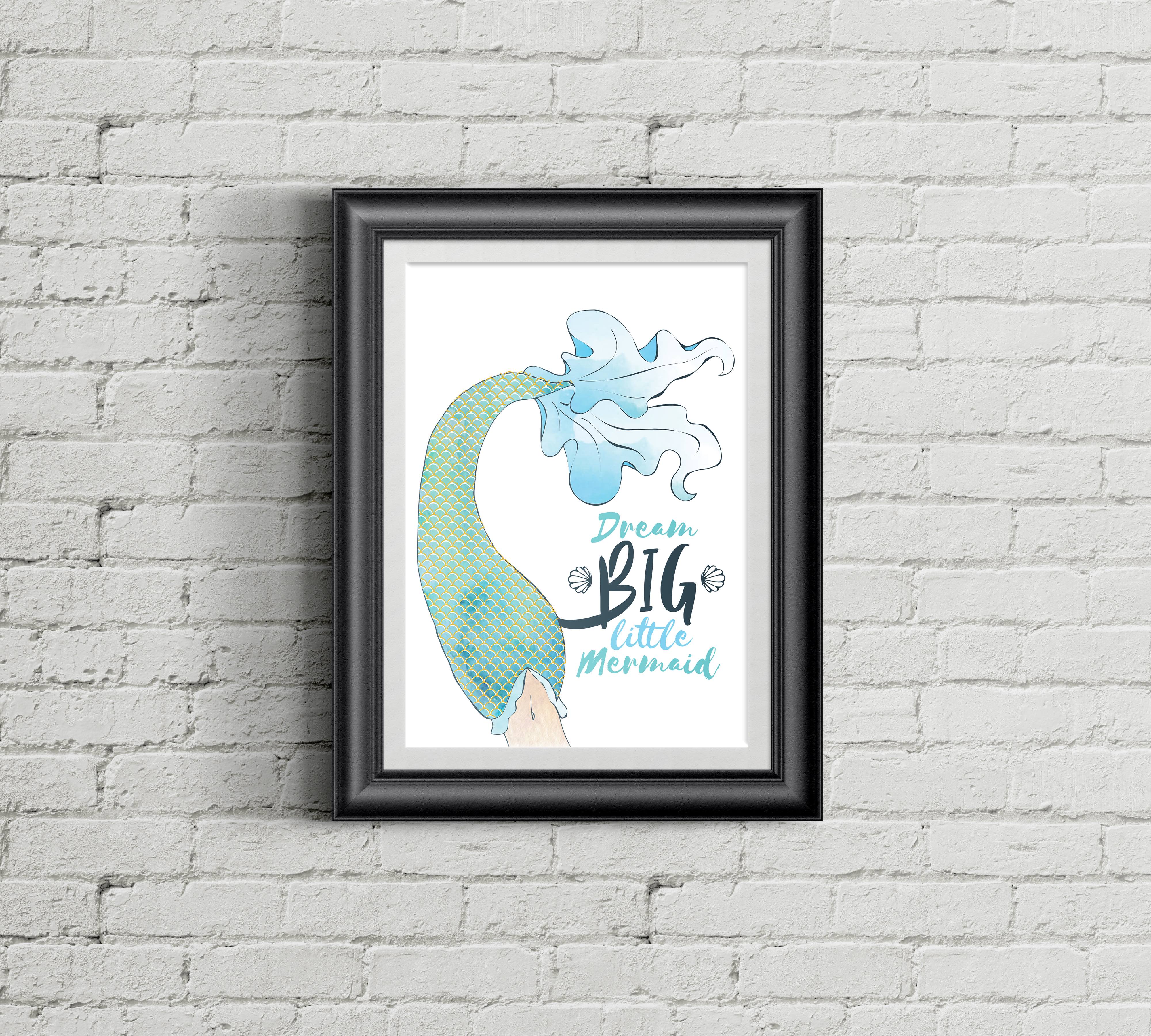 Image of Mermaid | Gold Foil Print