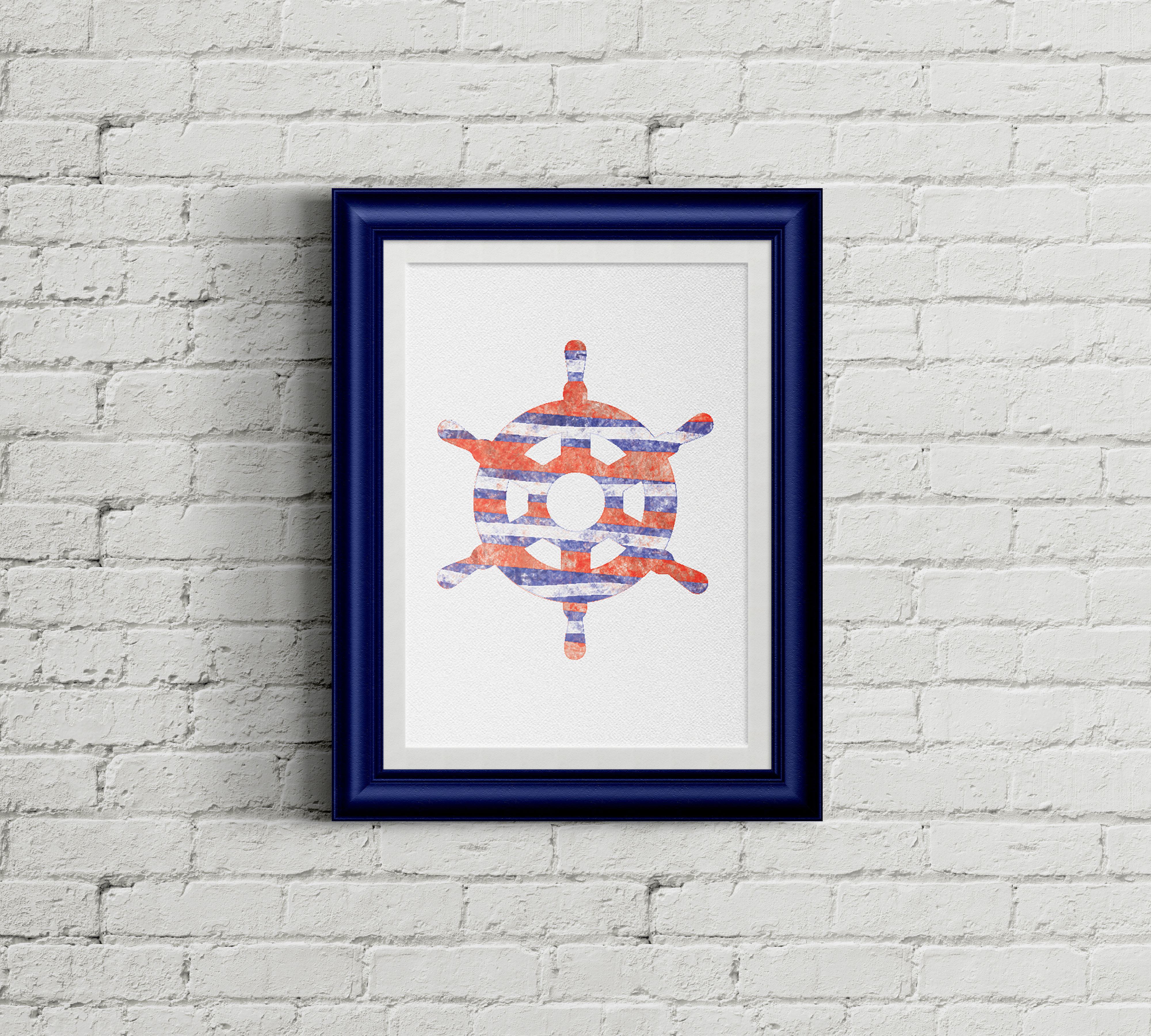 Image of Striped Wheel Print