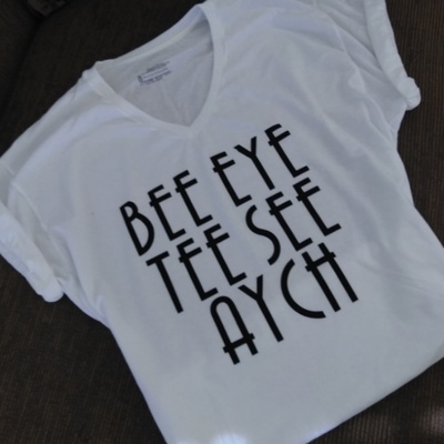 Bee eye tee see aych tshirt