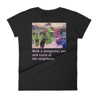 Women's short sleeve t-shirt "dangerous pet" - Thumbnail 1