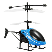 Mini RC Helicopter 3D Gyro Helicopter with USB Charging Cable - Red & Blue - 2 PCS - Thumbnail 1
