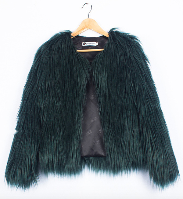 Faux Fur I'm Going Green Jacket 