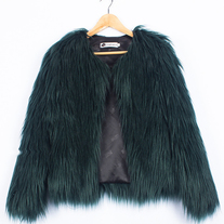 Faux Fur I'm Going Green Jacket 