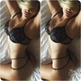Black Strap Bra+G-string Underwear Suit-1