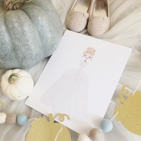 Cinderella 1 Watercolor Print - Thumbnail 2