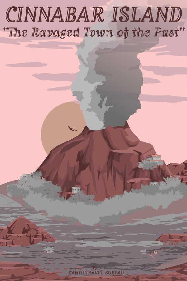 Cinnabar Island Travel Poster