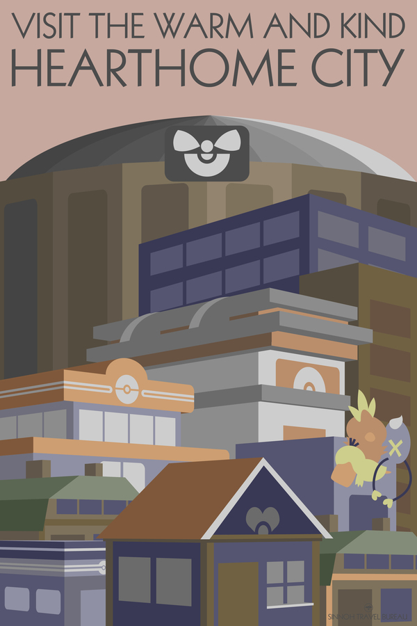 Hearthome City Travel Poster