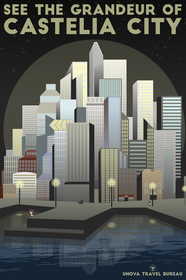 Castelia City Travel Poster