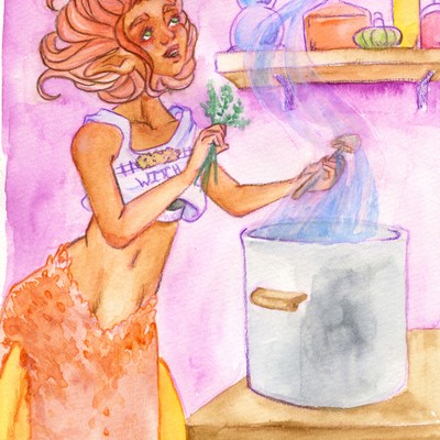 Hedge witch mermaid print