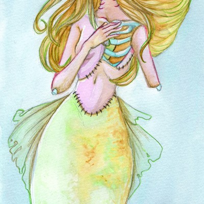 Living dead merm print