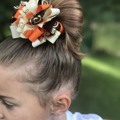Pumpkins funky loop bow