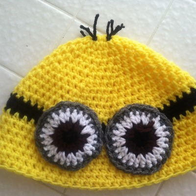 Dispicable me minion inspired beanie 