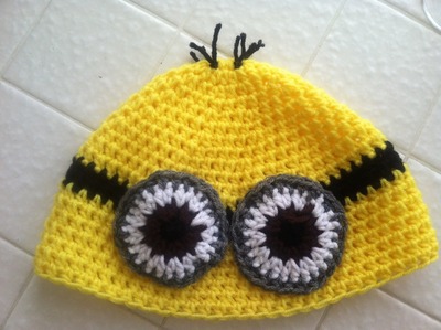 Dispicable Me Minion inspired beanie 