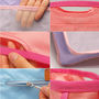 PINK COLOR Secret Organizer Bag Nylon Purse Nice to Insert Inside BAGS - Thumbnail 3