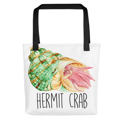 Hermit crab tote bag