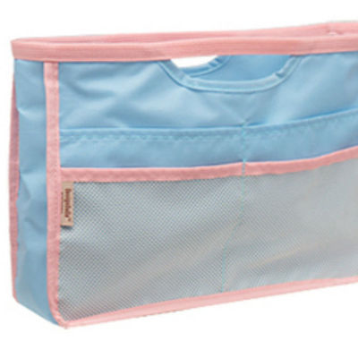 Blue color secret organizer bag nylon purse nice to insert inside bags