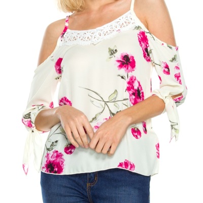 Peek-a-boo floral top