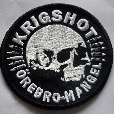 Krigshot embroidered patch