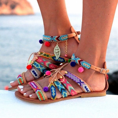 Cute mia fish mouth famous wind flat sandals