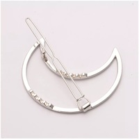 Silver moon hair clip - Thumbnail 3