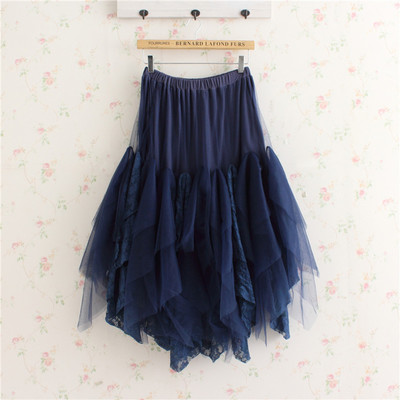 Mori girl dolly mesh layered skirt