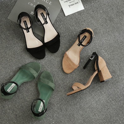 Comfortable suede hollow ladies high heels cool