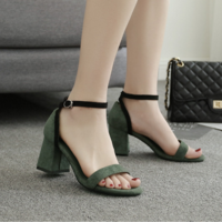 Comfortable suede hollow ladies high heels cool - Thumbnail 1