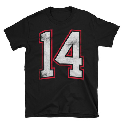 Number fourteen 14 unisex t-shirt