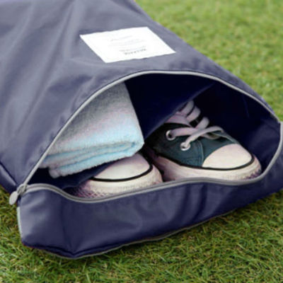 Navy blue color multiple purpose organizer bag nylon pillow bag with handle