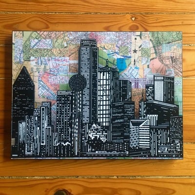 "the big d" 12x16" print on wood - Thumbnail 3
