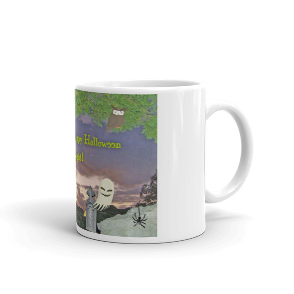 Happy Halloween Ghost and Witch Mug
