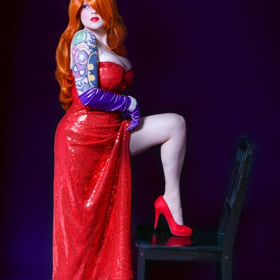 Jessica rabbit heel to chair a4 signed print