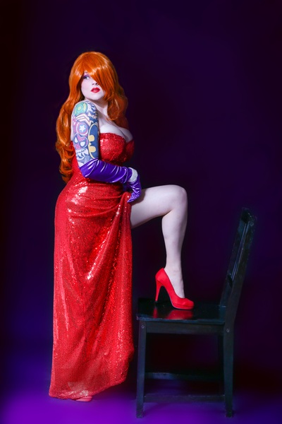 Jessica Rabbit Heel to Chair A4 Signed Print