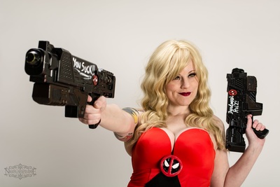 Lady D'Pool Guns A4 Signed Print