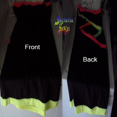 Kawaii gyaru style neon tube dress sz. l